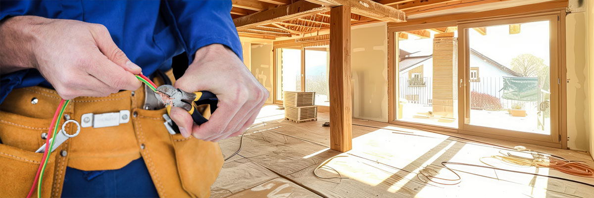 electrician stripping wires